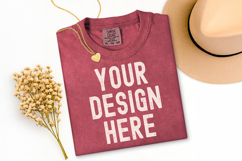 Comfort Colors C1717 Shirt Mockup Bundle, Flat lay Mockup Product Image 7