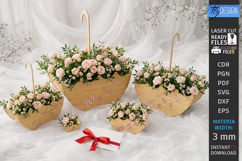 Umbrella Flower Box Laser Cut Bundle| Bridal Shower Gift Box Product Image 3