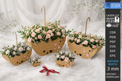 Umbrella Flower Box Laser Cut Bundle| Bridal Shower Gift Box Product Image 6