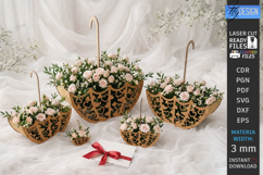 Umbrella Flower Box Laser Cut | Bridal Shower Gift Box Kit Product Image 1
