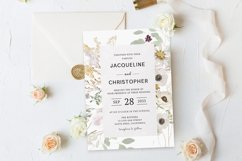 Bridal Shower Green Foliage Watercolor Invitation Product Image 1