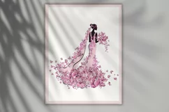 Fairy Wedding Invitation Bride in floral dress & butterfly Product Image 3