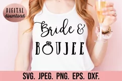 Bachelorette Shirt SVG - Bad and Boozy - Bride and Boujee Product Image 3