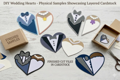 Bride &amp; Groom Hearts Bundle 5 Design SVG Cut Files Product Image 1