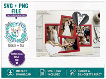 Bride &amp; Groom Hearts Bundle 5 Design SVG Cut Files Product Image 3