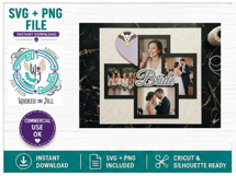 Bride &amp; Groom Hearts Bundle 5 Design SVG Cut Files Product Image 7