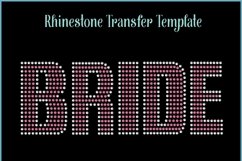 Bride - Wedding - Bachelorette Rhinestone SVG Template Product Image 2