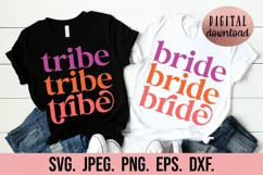 Bride Tribe Retro SVG - Bachelorette Shirt SVG - Bride Squad Product Image 1