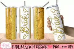 bride hand lettered design for 20oz tumblers