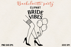 Bachelorette Party Line Art Clipart Bride SVG PNG EPS Product Image 1