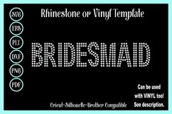 Rhinestone Bridesmaid Wedding Sticky Flock Template - 5 Product Image 1