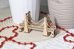 Famous bridges miniatures - laser cut design, SVG plan Product Image 4