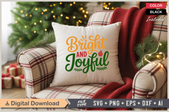 Bright And Joyful SVG | Christmas SVG | Holiday SVG | Xmas Product Image 4