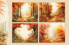Bright autumn forest digital junk journal, scrapbook paper Product Image 2