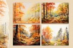 Bright autumn forest digital junk journal, scrapbook paper Product Image 5
