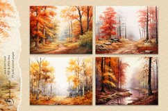 Bright autumn forest digital junk journal, scrapbook paper Product Image 6
