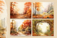Bright autumn forest digital junk journal, scrapbook paper Product Image 7