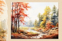 Bright autumn forest digital junk journal, scrapbook paper Product Image 8