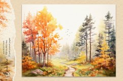Bright autumn forest digital junk journal, scrapbook paper Product Image 9