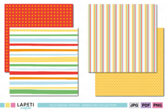 Kids scrapbook paper designed for party photos and celebration memories.