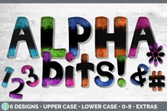 Bundle of six Bright Colors alphabet set pngs.