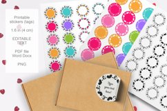 Bright Colors Hearts Small Round Labels 24 per Paper