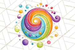 Colorful Bright Doodles PNG Clip Art Product Image 5