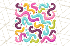 Colorful Bright Doodles PNG Clip Art Product Image 3