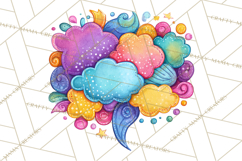 Colorful Bright Doodles PNG Clip Art Product Image 5