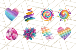 Colorful Bright Doodles PNG Clip Art Product Image 4