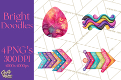 Colorful Bright Doodles PNG Clip Art Product Image 1