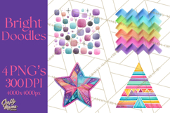Colorful Bright Doodles PNG Clip Art Product Image 1