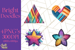 Colorful Bright Doodles PNG Clip Art Product Image 1