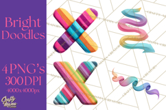 Colorful Bright Doodles PNG Clip Art Product Image 1