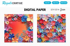 Bright Floral Digital Paper Product Image 1