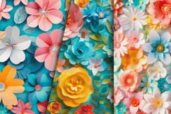 Bright Floral Digital Paper Bundle Product Image 5