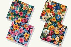 Bright Florals Seamless Digital Paper Bundle Product Image 6