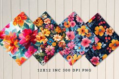 Bright Florals Seamless Digital Paper Bundle Product Image 2