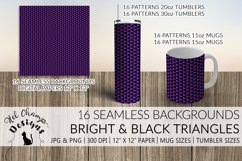 bright rainbow colors black triangles scrapbooking sublimation mug tumbler background seamless papers 2