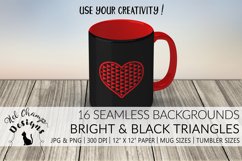 bright rainbow colors black triangles scrapbooking sublimation mug tumbler background seamless papers 4