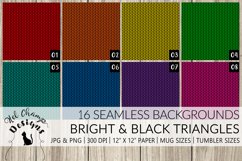 bright rainbow colors black triangles scrapbooking sublimation mug tumbler background seamless papers 7