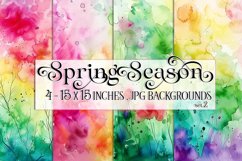 Spring Watercolor Papers, Bright Spring 15x15 Watercolor, s2 Product Image 1