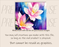 Vibrant Watercolor Flowers Tumbler Design, Bright Floral PNG Product Image 3