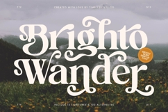 Brighto Wander - Groovy Serif Display Font Product Image 1