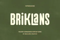 Briklans Round Condensed Display Sans Font Product Image 1