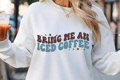 Bring me an iced coffee SVG, Retro Coffee SVG Product Image 1