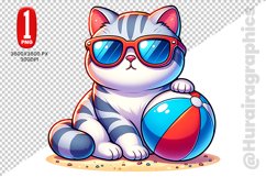 British Shorthair Cat Clipart - PNG File Product Image 1