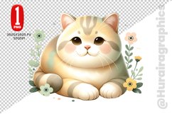 British Shorthair Cat Clipart - PNG File Product Image 1