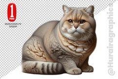 British Shorthair Cat Clipart - PNG File Product Image 1