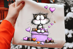 British Shorthair Candy Heart Surprise PNG Product Image 2